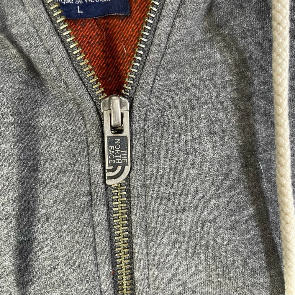 The North Face Hoodie Men Large Zipper Pockets Blend Gray